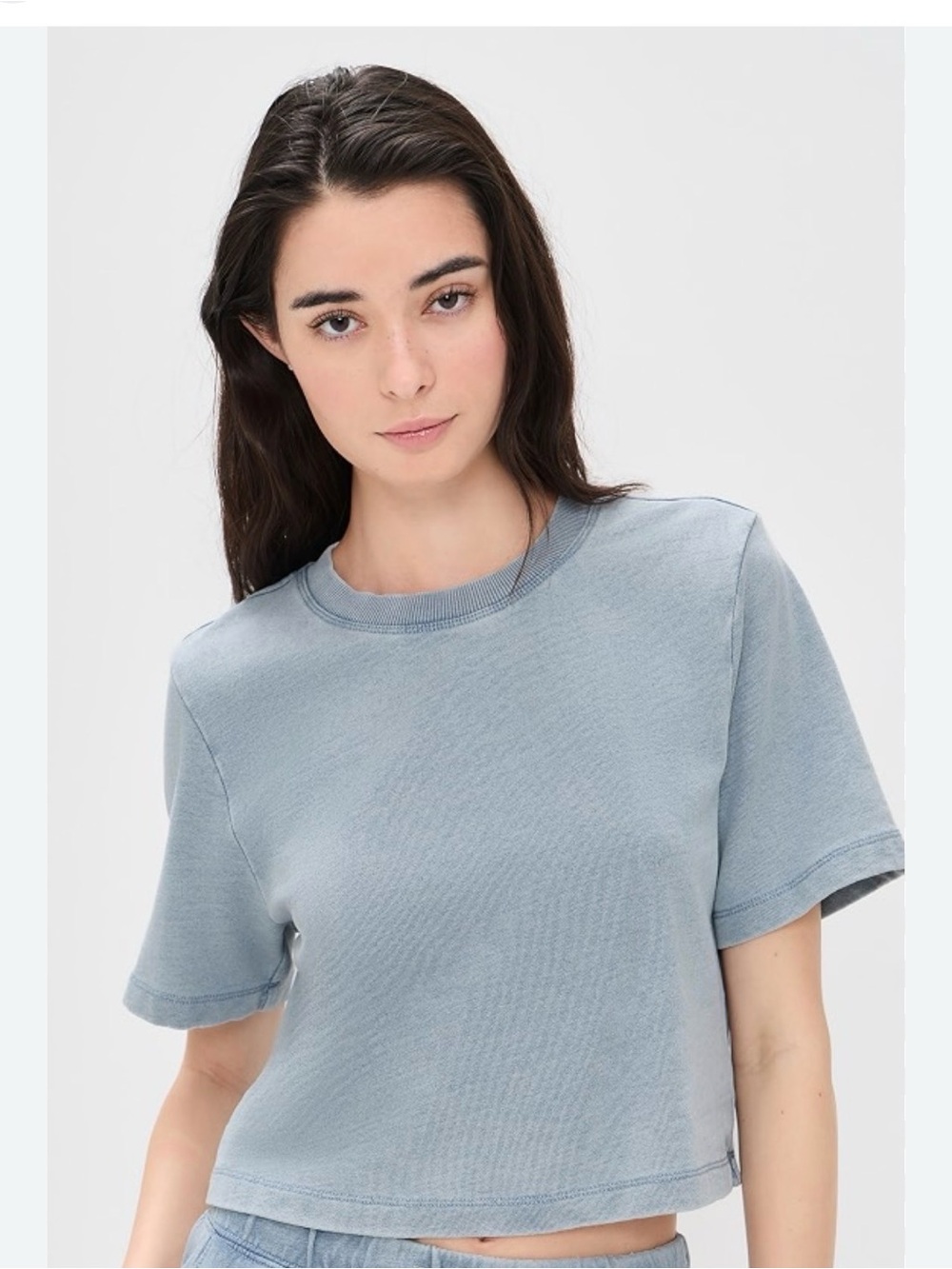Z Supply Sky Blue Crewneck Crop Tee